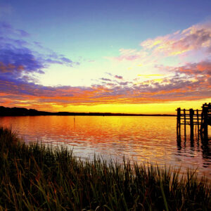 Evening Ember Over the Lake (Print)