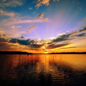 Crepuscular Harmonics over Caddo (Print)